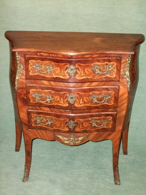 19thc French Inlaid Kingwood Small Chest
