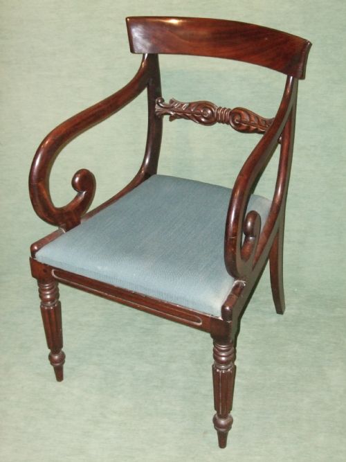Pair of William Ivth Mahogany Armchairs
