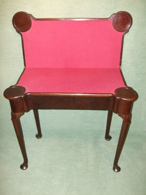 18TH C CUBAN MAHOGANY CARD TABLE WITH COUNTER WELLS - ADDITIONAL PHOTO 1