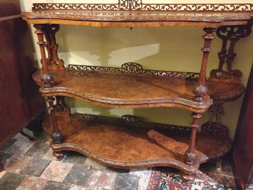 MID VICTORIAN BURR WALNUT BUFFET - ADDITIONAL PHOTO 2