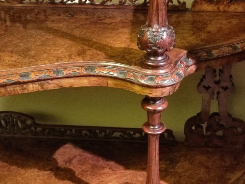 MID VICTORIAN BURR WALNUT BUFFET - ADDITIONAL PHOTO 3