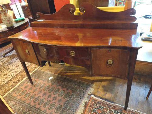 
George 3rd Serpentine Mahogany Sideboard with 2 Cellarette Drawers