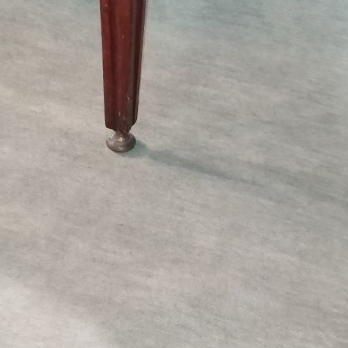 LATE 18THC DUTCH DEMILUNE TAMBOUR FRONT CUPBOARD ON BRASS FEET - ADDITIONAL PHOTO 3