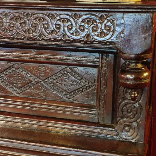 CHARLES 1ST OAK COURT CUPBOARD C1640 - ADDITIONAL PHOTO 5