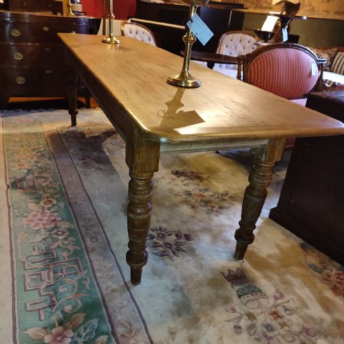 Victorian Oak & Walnut 
Kitchen Table with One Plank Top.