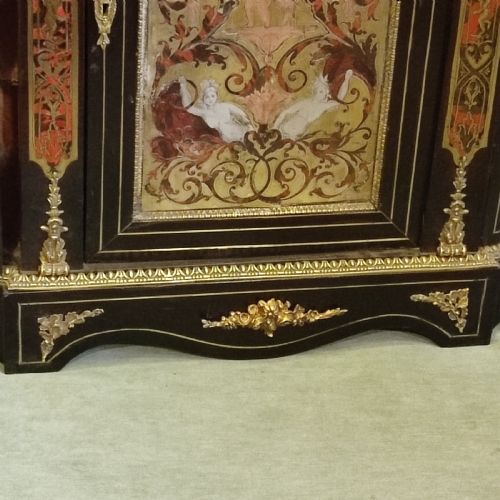 RARE SUPERB CHILDS EBONISED BOULLE CREDENZA 19THC - ADDITIONAL PHOTO 2