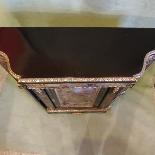 RARE SUPERB CHILDS EBONISED BOULLE CREDENZA 19THC - ADDITIONAL PHOTO 5