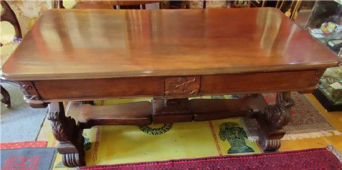 MAHOGANY CENTRE LIBRARY TABLE BY CURRIE CO CALCUTTA C 1820