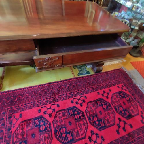 MAHOGANY CENTRE LIBRARY TABLE BY CURRIE CO CALCUTTA C 1820 - ADDITIONAL PHOTO 4