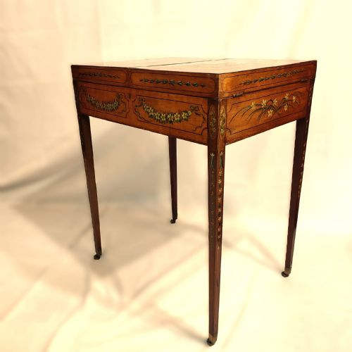 Fine Quality George 3rd Satinwood & Painted Work Table