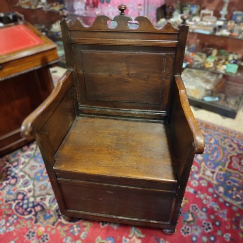George 3rd Oak Box Type Wainscott Chair