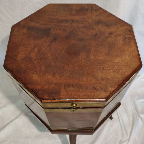 REGENCY PERIOD MAHOGANY BRASS CELLARETTE - ADDITIONAL PHOTO 2
