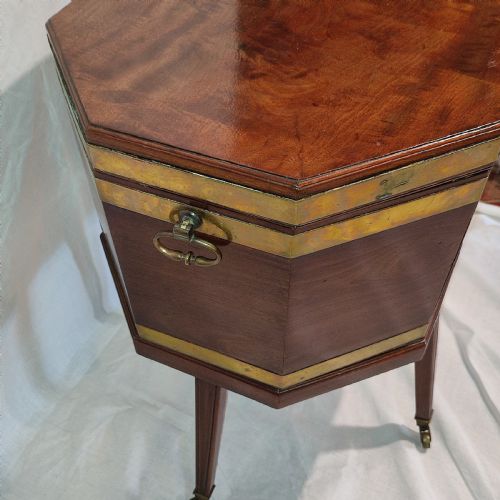 REGENCY PERIOD MAHOGANY BRASS CELLARETTE - ADDITIONAL PHOTO 3