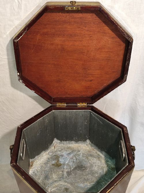 REGENCY PERIOD MAHOGANY BRASS CELLARETTE - ADDITIONAL PHOTO 5