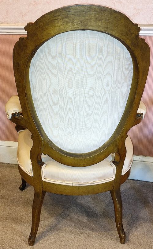 PAIR OF GILTWOOD ARM CHAIRS IN THE FRENCH MANNER 19THC - ADDITIONAL PHOTO 3