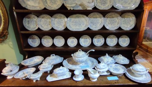 19thc Composite Staffordshire Dinner Service