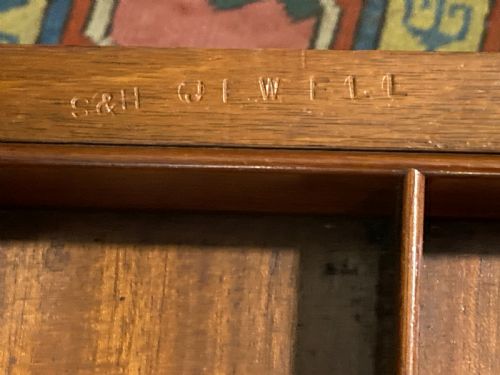 VICTORIAN CARD TABLE STAMPED SH JEWELL - ADDITIONAL PHOTO 6