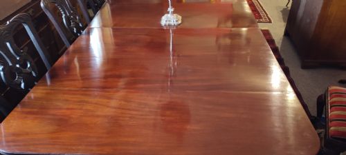 GEORGE 3RD TRIPLE PEDESTAL MAHOGANY DINING TABLE - ADDITIONAL PHOTO 4