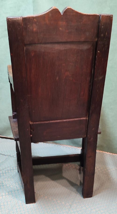 EARLY 18THC OAK WAINSCOT CHAIR - ADDITIONAL PHOTO 1