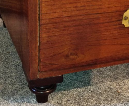 REGENCY PERIOD TEAK WOOD CAMPAIGN CHEST - ADDITIONAL PHOTO 2