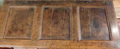17THC INLAID OAK COFFER - ADDITIONAL PHOTO 2