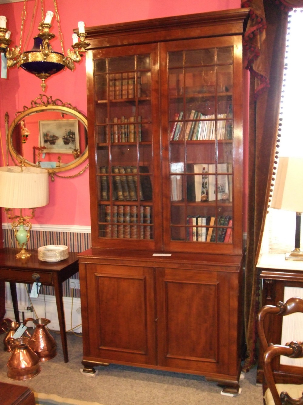Mid 19th Century Mahogany Glazed Bookcase
