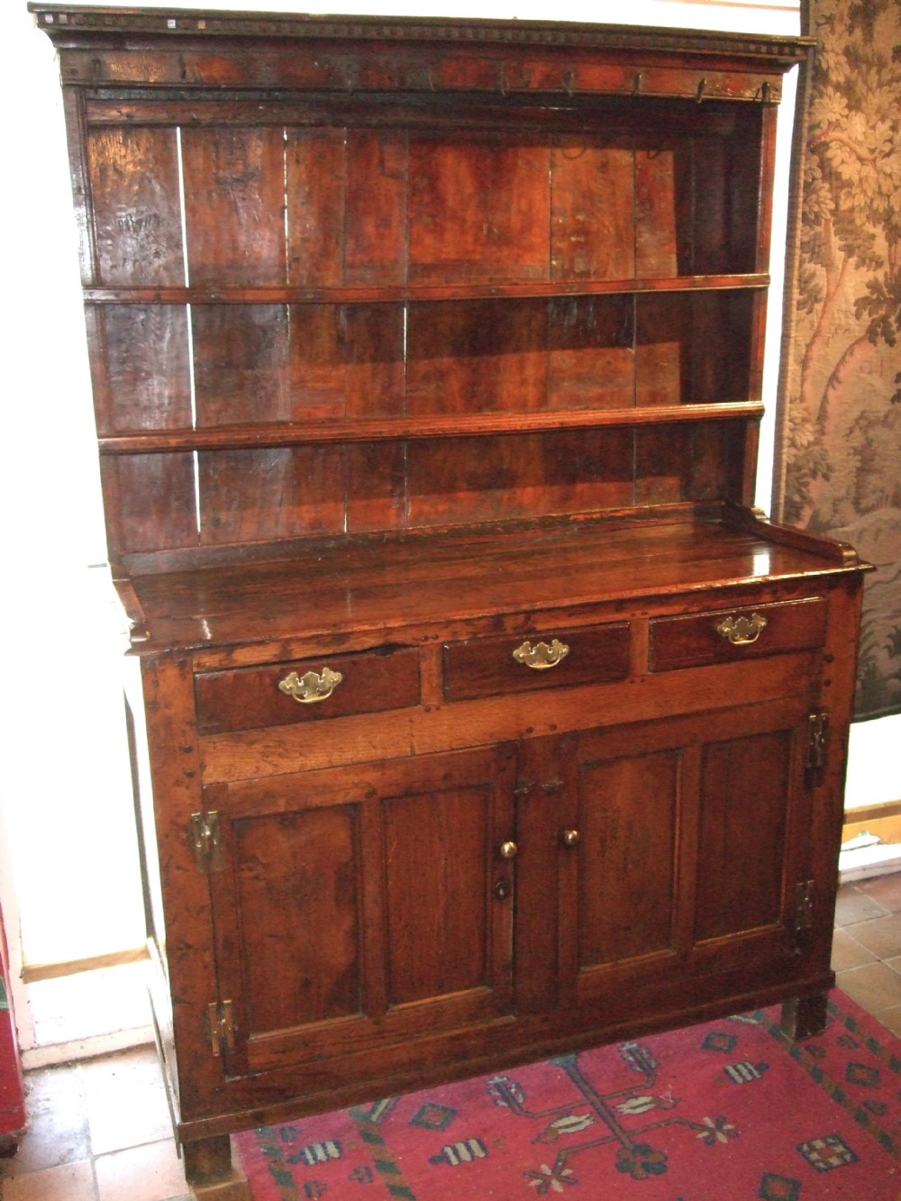 18thC Fruitwood Oak & Chestnut Dresser Superb Colour & Patination