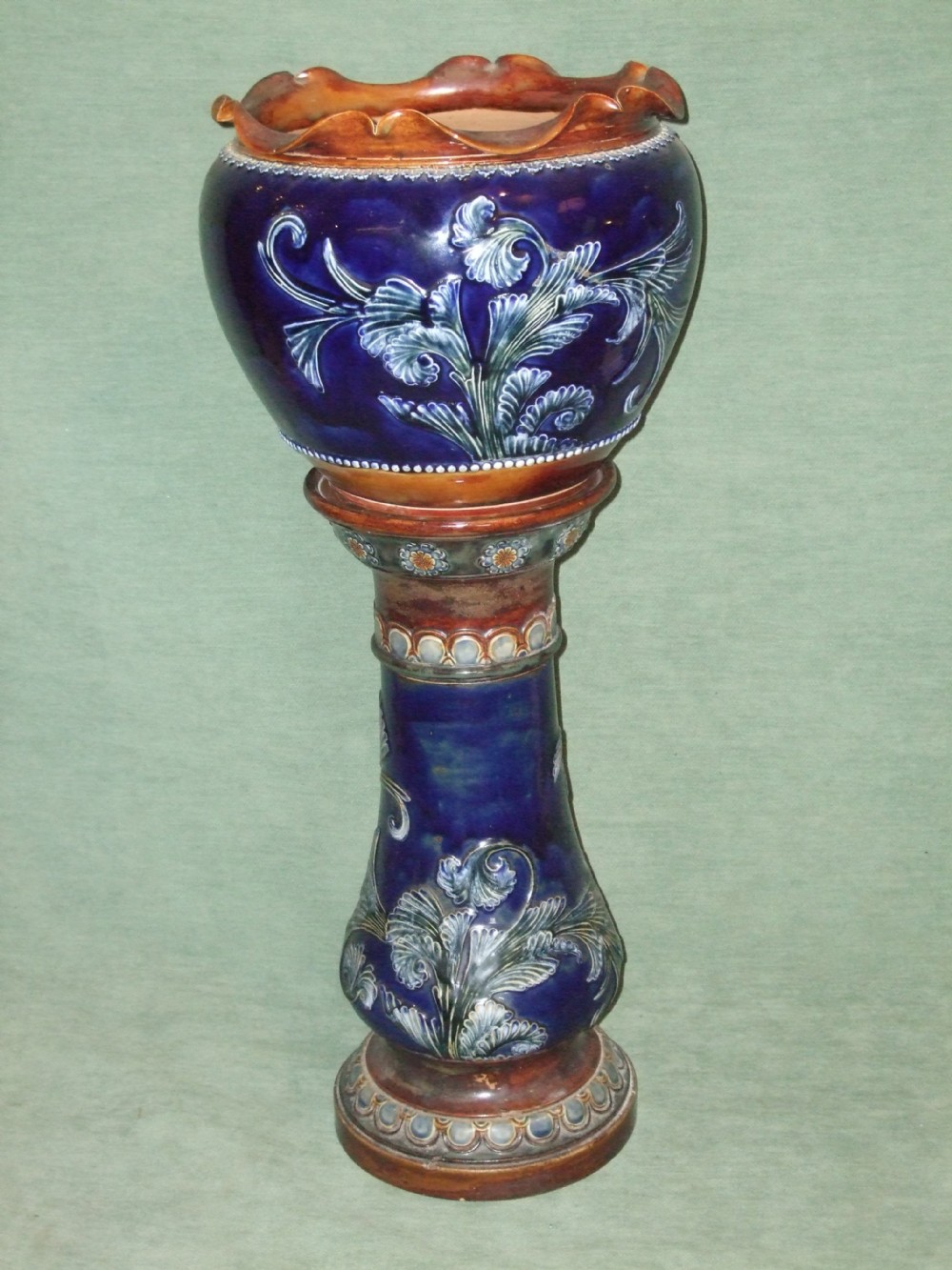 Victorian Jardinière on Stand by Doulton Lambeth