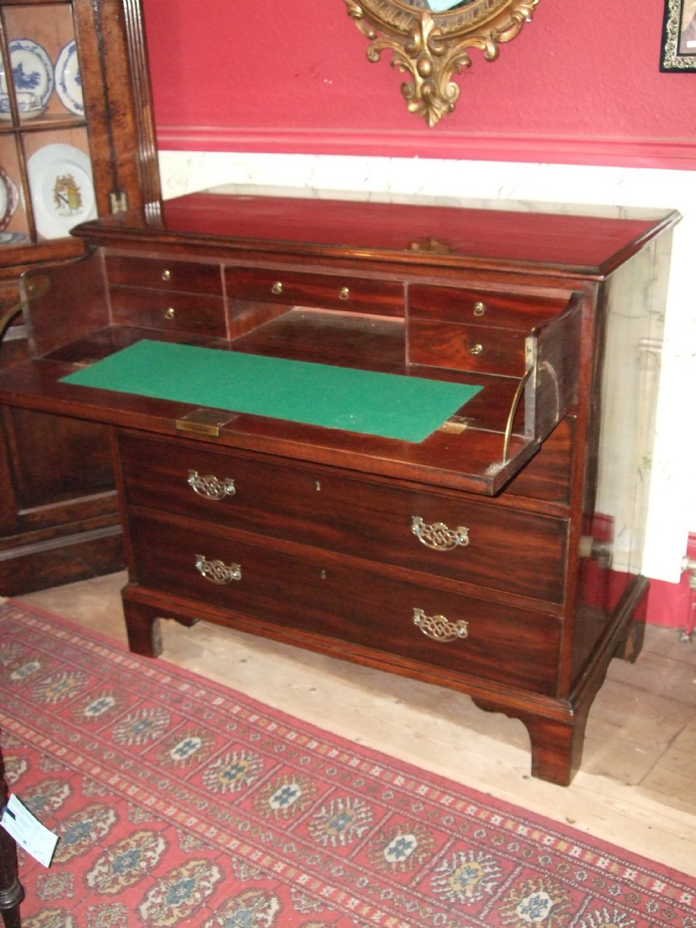 George 3rd Mahogany Secretaire Chest