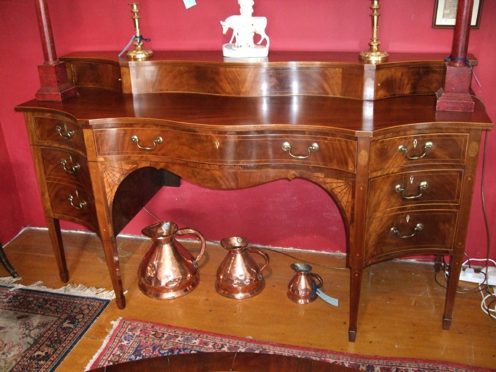 Edwardian Sheraton Revival Mahogany & Inlaid Sideboard.