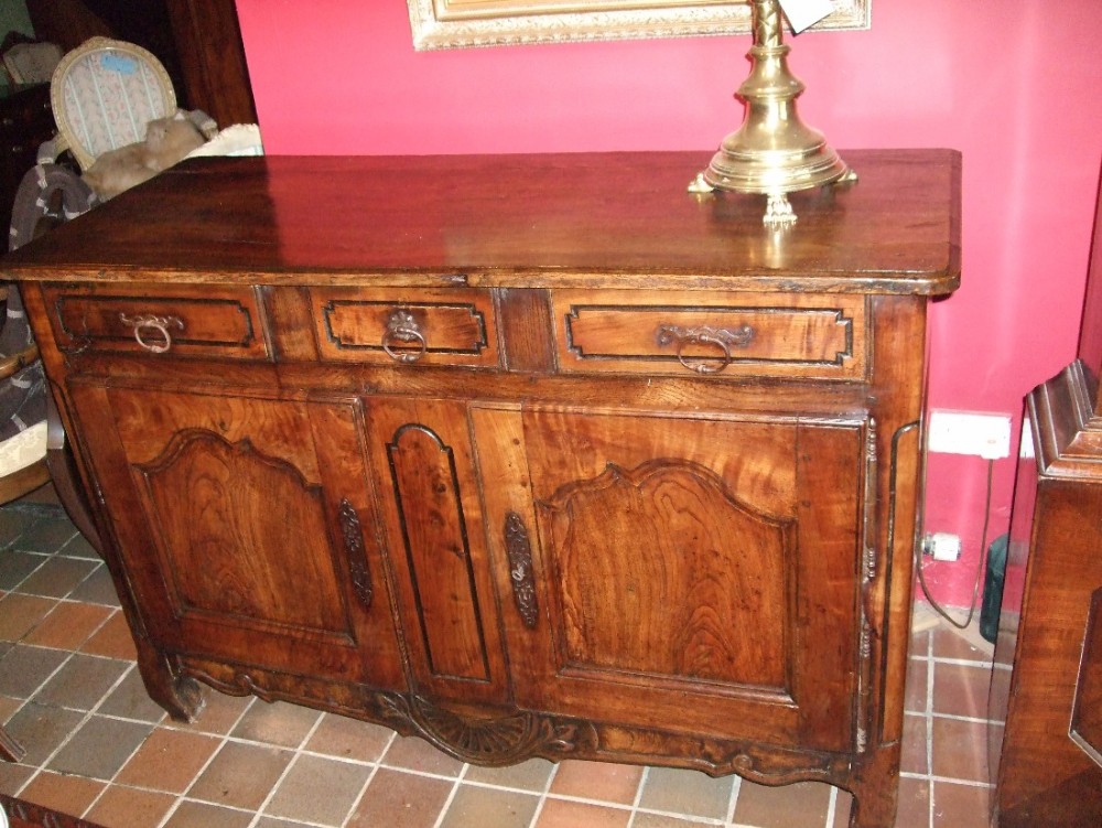Early 19thC French Provincial Fruitwood & Chestnut Buffet