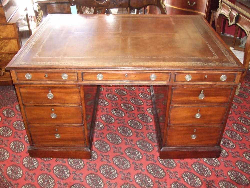 George 3rd Mahogany Partners Desk