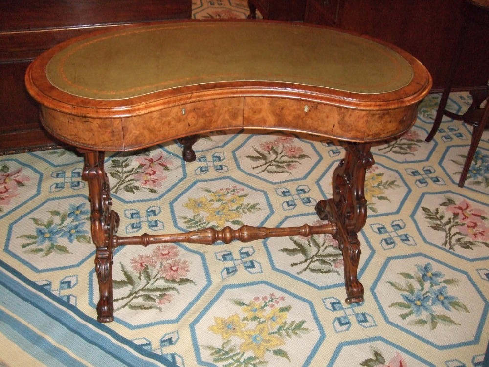 Victorian Kidney Shape Writing Table