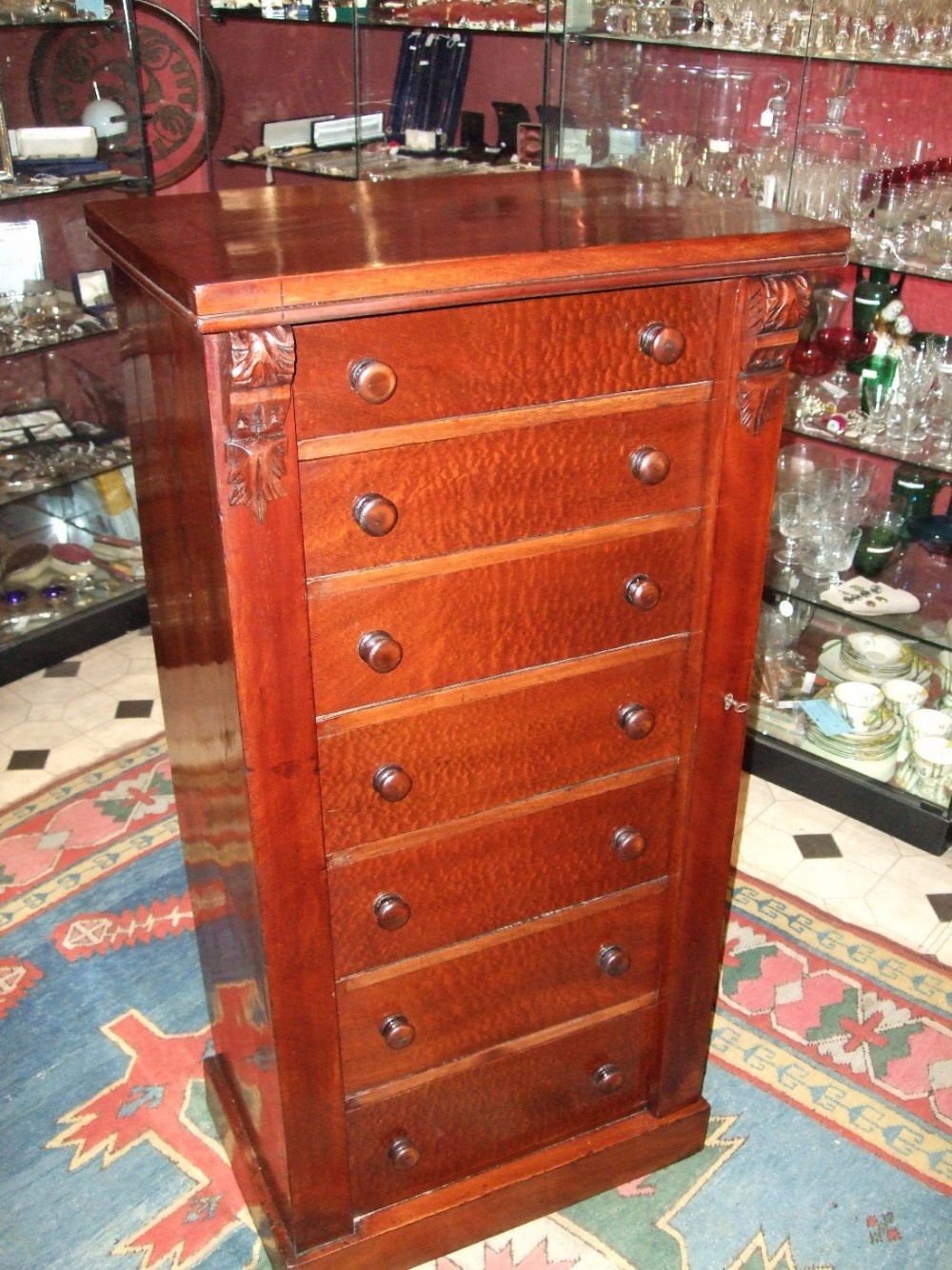Victorian Mahogany Wellington Chest