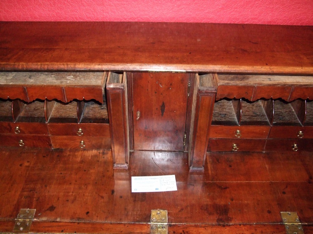 18th C Walnut Bureau with Fine Brasses View V