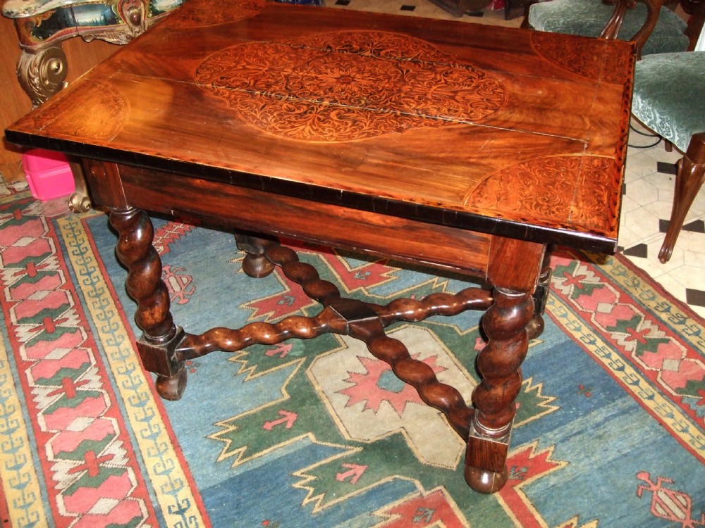 William & Mary Seaweed Marquetry Walnut Centre Table C.1700 View IV