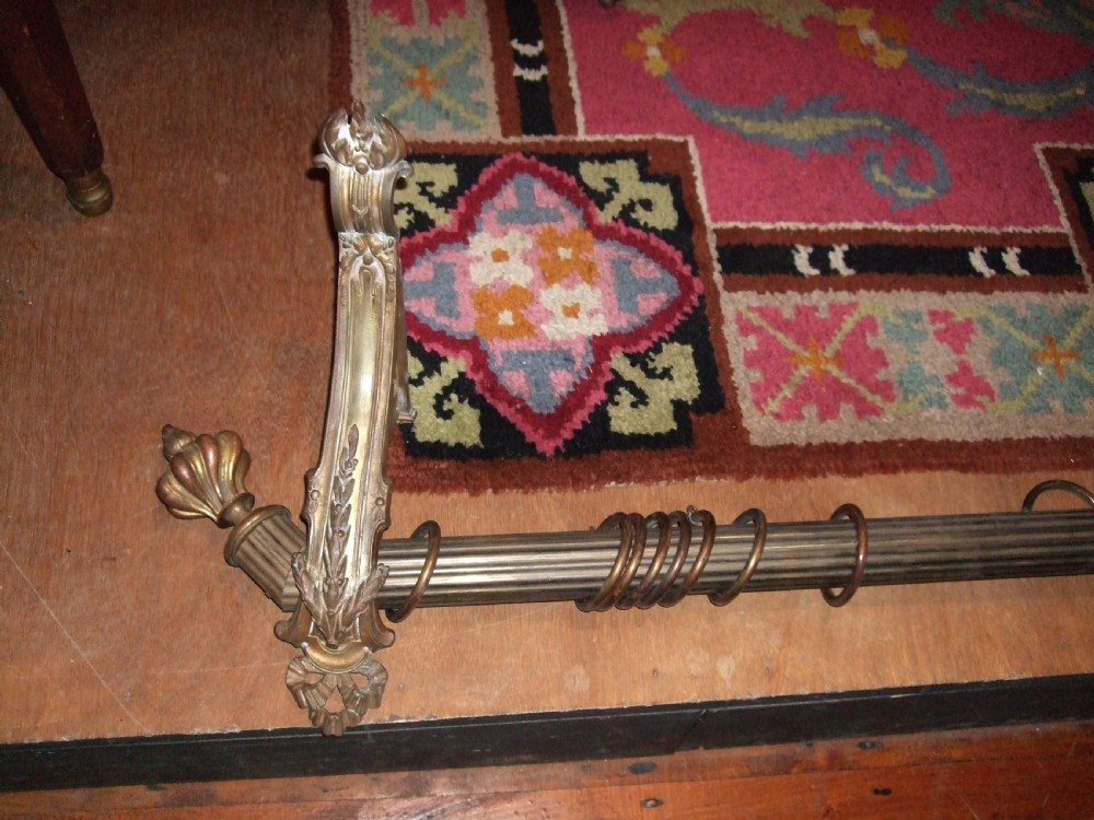 19thC Ormolu Curtain Pole. 305cm Long View II