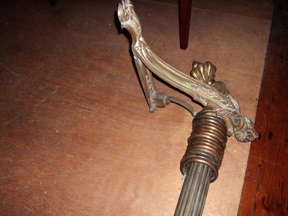 19thC Ormolu Curtain Pole. 305cm Long View IV