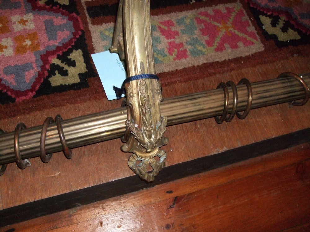 19thC Ormolu Curtain Pole. 305cm Long View V