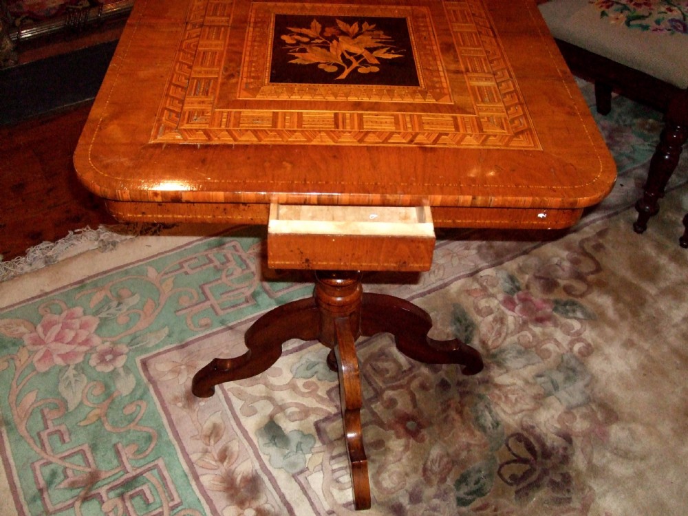 19thC Inlaid Walnut Occasional Table View IV