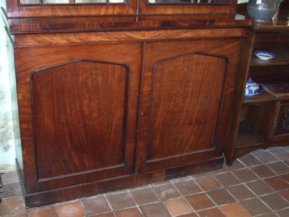 Victorian Mahogany Bookcase Cupboard View II