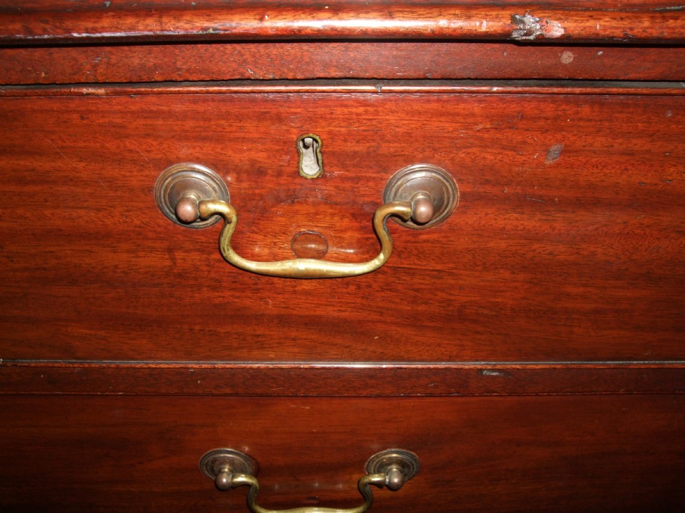 George 3rd Mahogany Chest of Drawers with Brass Handles View IV
