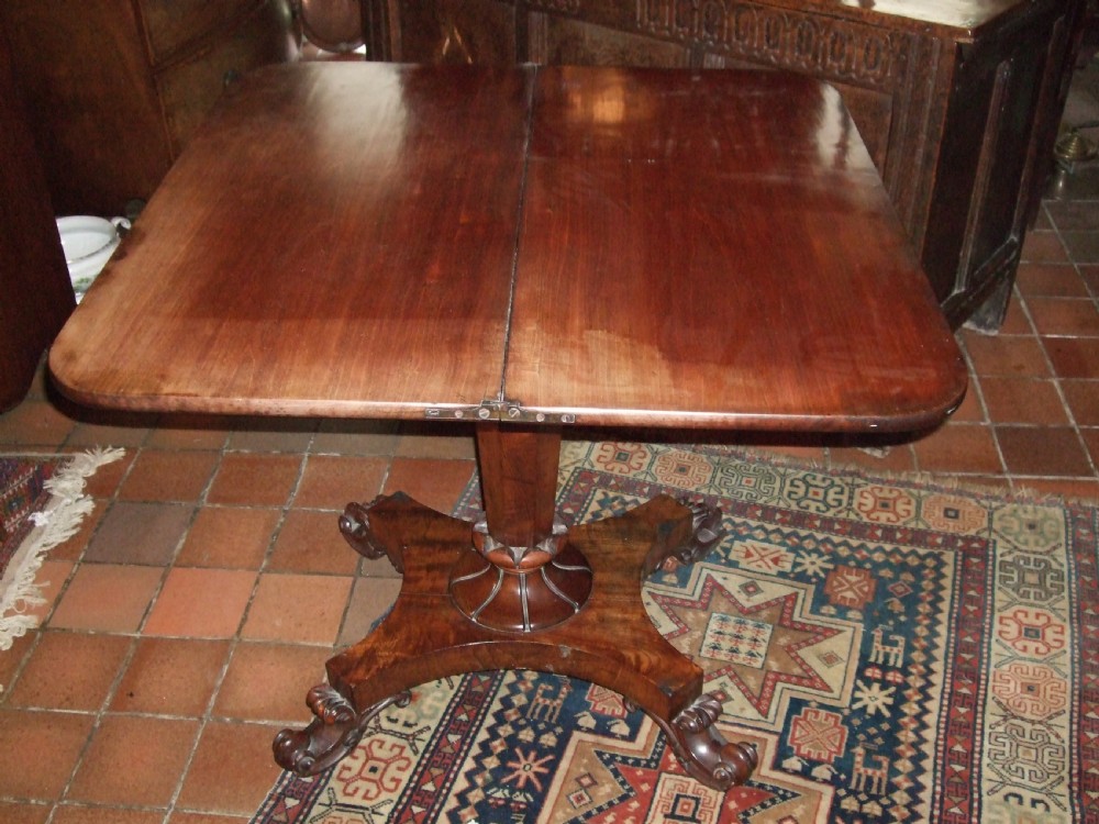 George 3rd Mahogany Tea Table View III