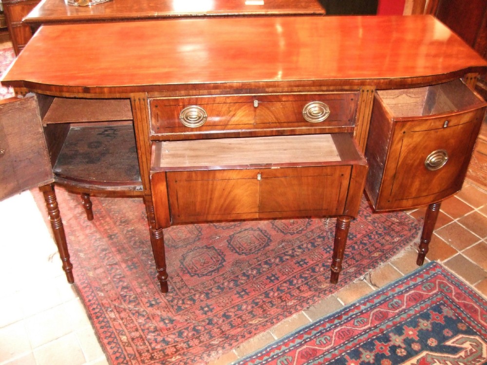 Regency Period Mahogany Sideboard with Ebony Inlaid Lines View II