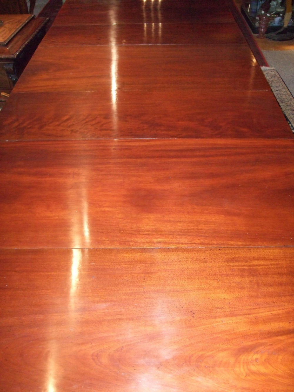Restored Regency Mahogany Extending Dining Table with 4 Leaves View IV