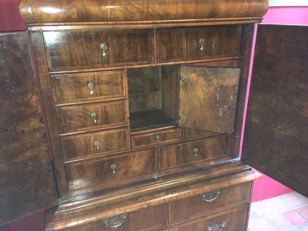 Queen Anne Period Cabinet on Chest of Small Proportions C.1710 View IV