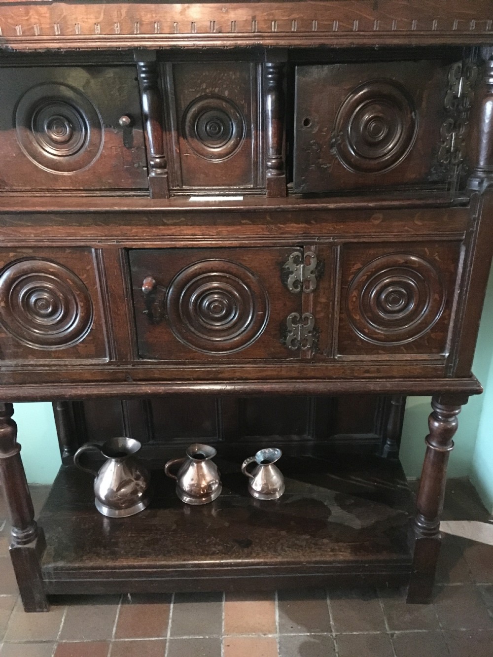 17thC Oak Court Cupboard of Unusual Design View II