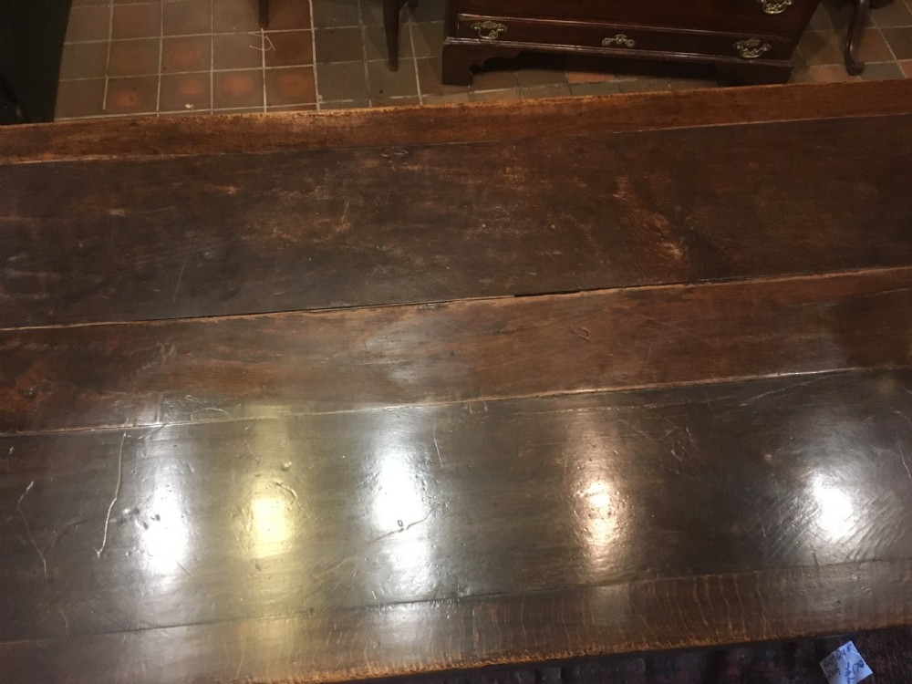 18thC Oak Drawer Leaf Extending Refrectory Dining Table View IV