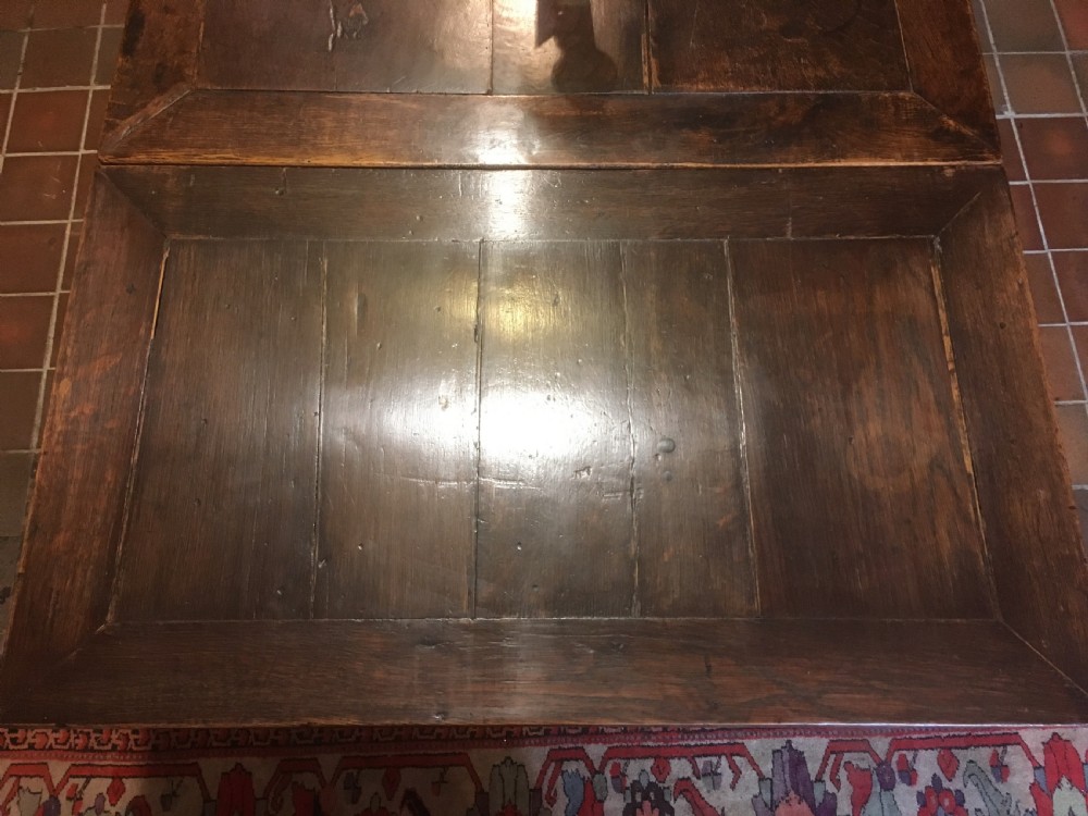 18thC Oak Drawer Leaf Extending Refrectory Dining Table View VI