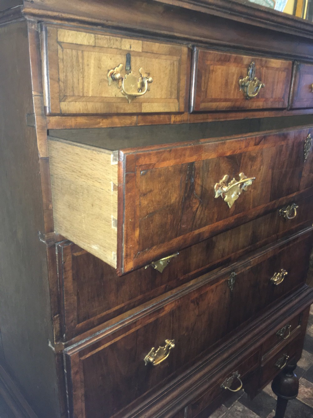 18thc Walnut Chest on Stand View IV